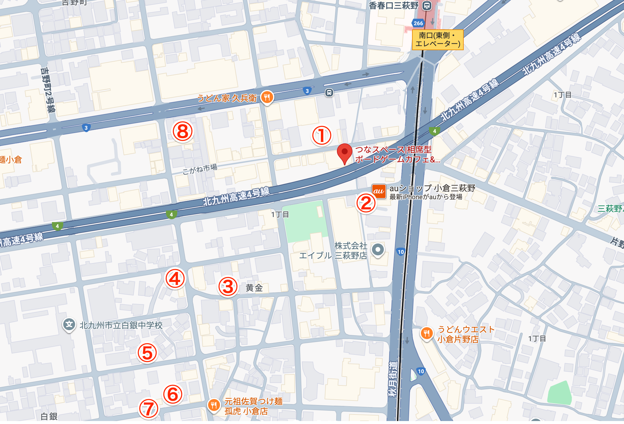 つなスペース近辺の駐車場